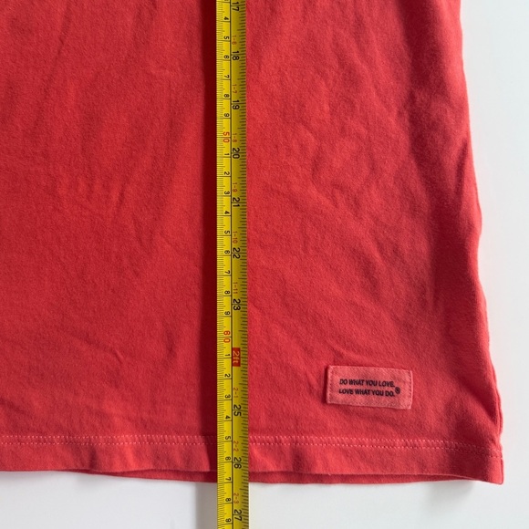 Life Is Good Women Classic Tee XXL Peach Orange Glow Through What You Go Through - Picture 4 of 10